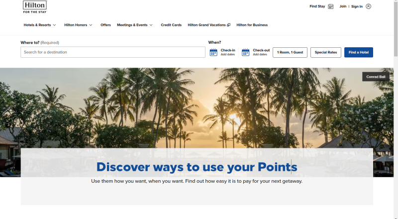 Hilton Honors Rewards