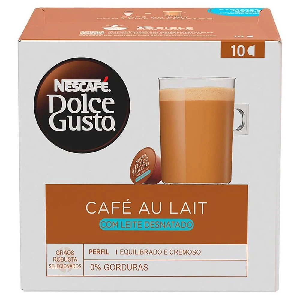 -33% Cápsula Café au Lait Desnatado Nescafé Dolce Gusto 100g + R OFF na primeira compra no APP