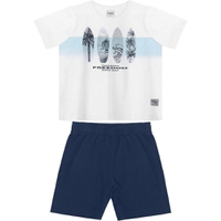 Conjunto Camiseta & Bermuda Intantil Masculina – 8 anos