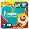 -10% Fralda descartável Pampers Supersequinha, Tamanho G 80 Unidades