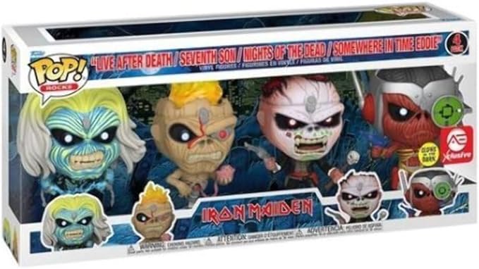 Funko Pop! Iron Maiden 4 Pack Glow In The Dark Exclusive