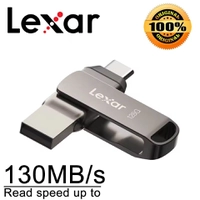 Pen Drive LEXAR 64GB ou 128GB – Conexão USB-A e Tipo C, USB 3.1, 130MB/s