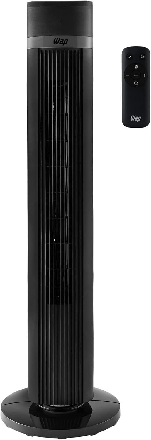 -15% WAP Ventilador de Torre AIR SILENCE com 4 Ní­veis de Velocidade, Time de até 15 Horas