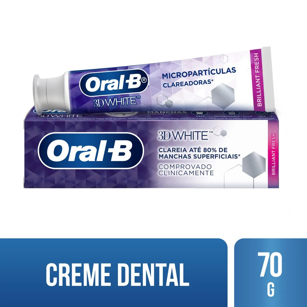 -67%OFF Creme Dental Oral-b 3d White Brilliant Fresh – 70g