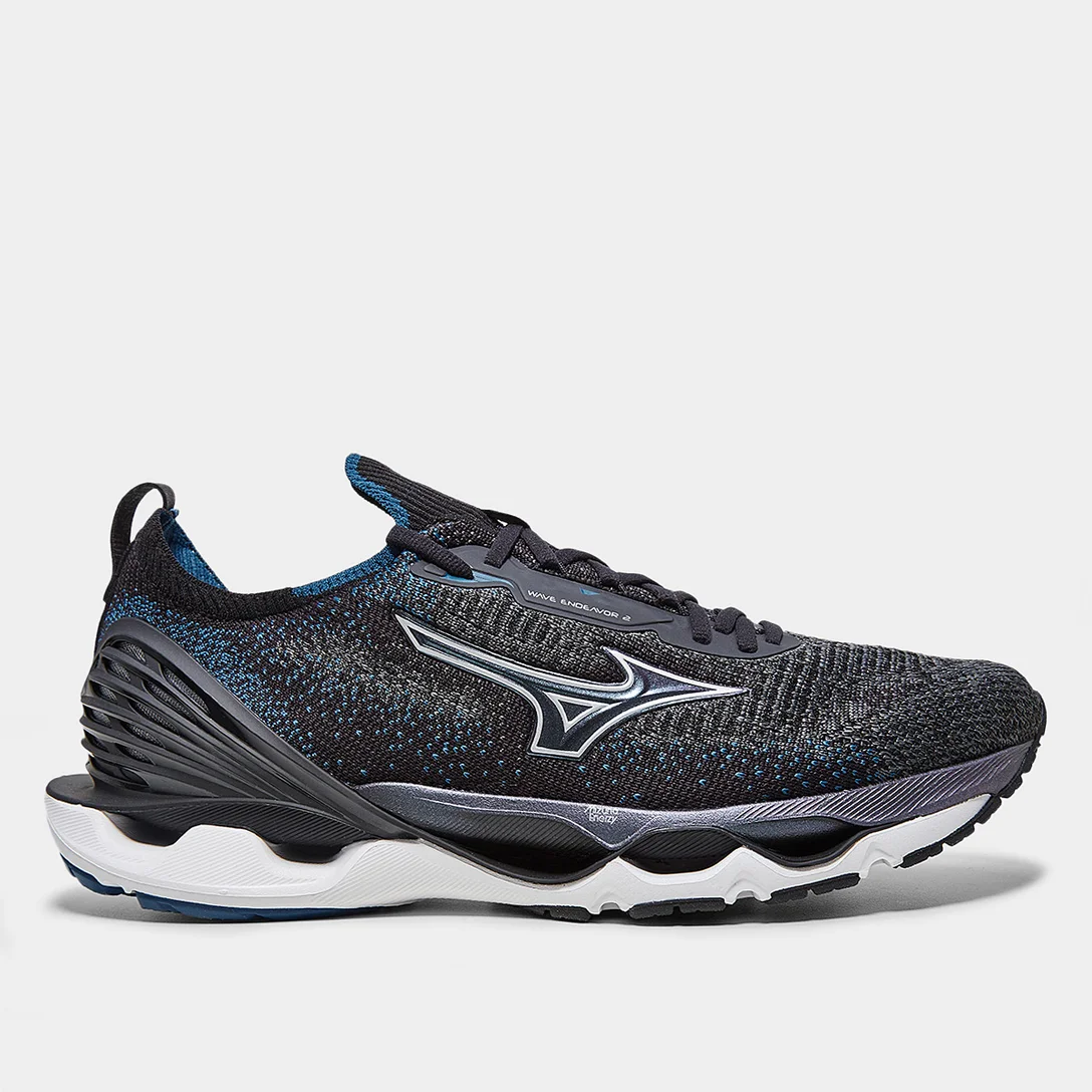 -45%OFF Tênis Mizuno Wave Endeavor 2 Masculino – Chumbo+Azul